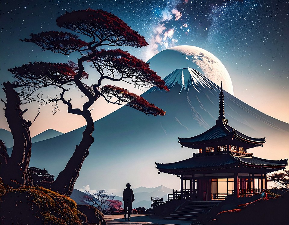 Tree and mountain