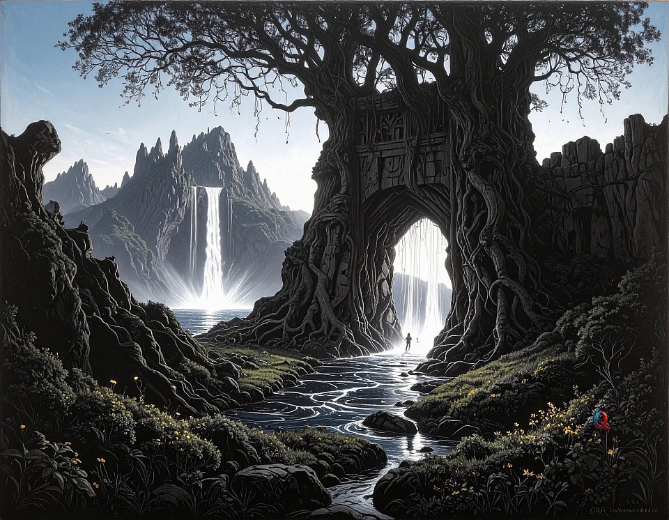 Hole in the scenery